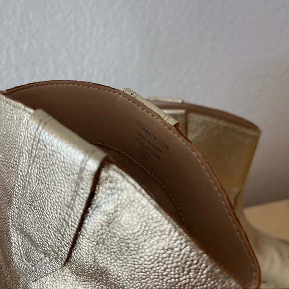 Mango sz 39 Violeta Gold bovine leather cowboy boots bloggers fav - Picture 13 of 16